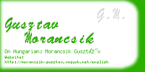 gusztav morancsik business card